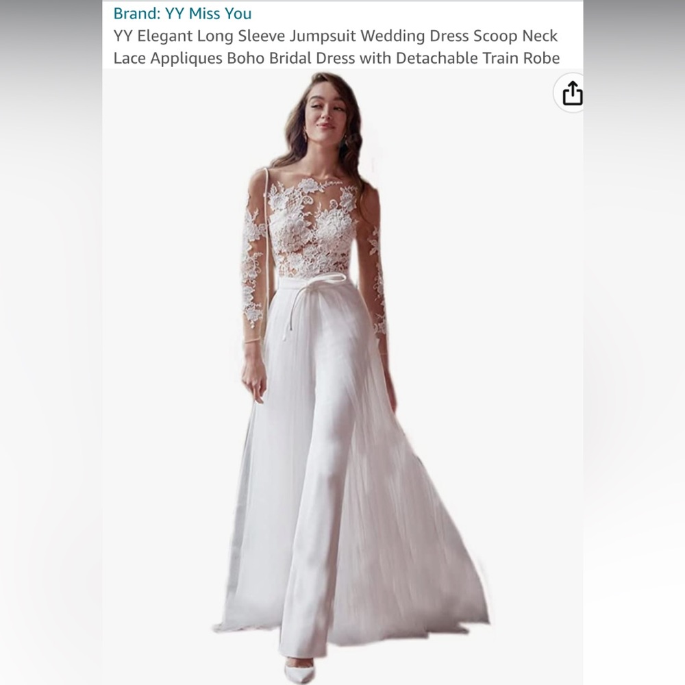 YY Miss You Lace Wedding Jumpsuit